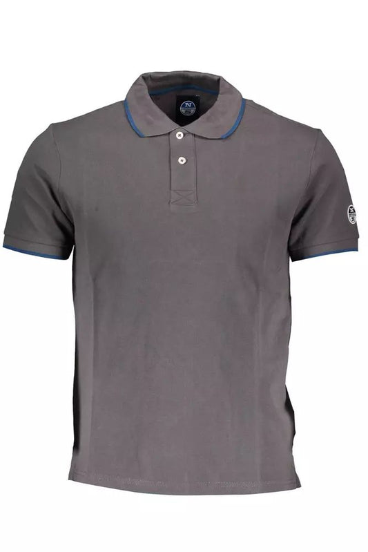 North Sails Elegant Gray Short-Sleeved Polo Shirt