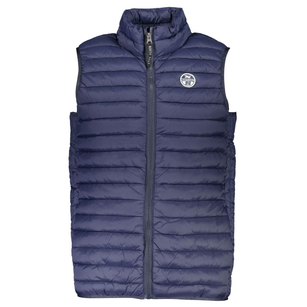 North Sails Sleek Sleeveless Zippered Vest in Blue