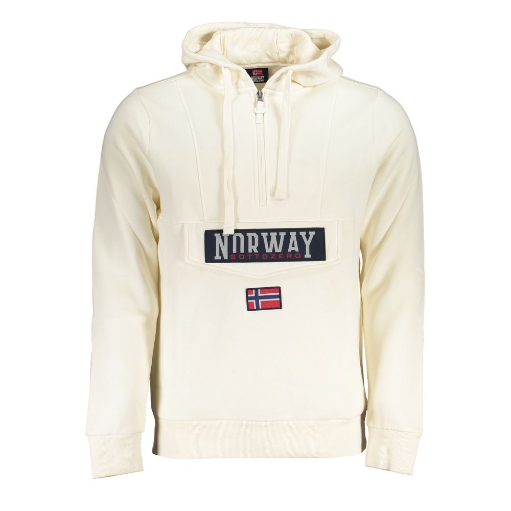 Norway 1963 Elevated Comfort White Hooded Sweatshirt