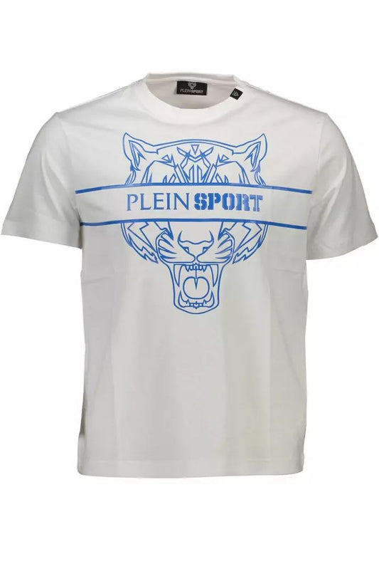 Plein Sport Pristine White Crew Neck Logo Tee