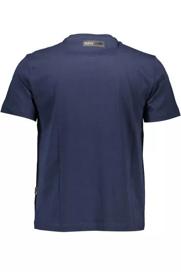 Plein Sport Dynamic Blue Crew Neck Printed Tee