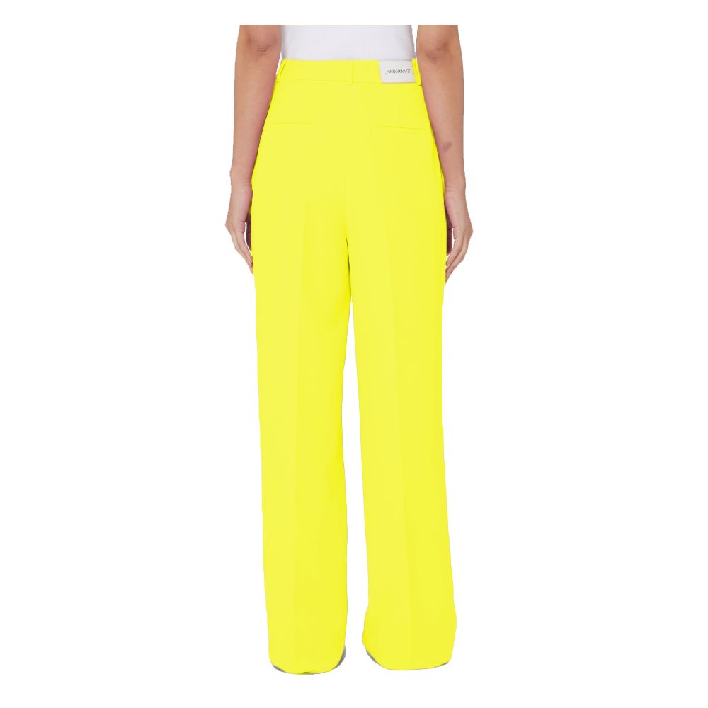 Hinnominate Elegant Soft Yellow Trousers