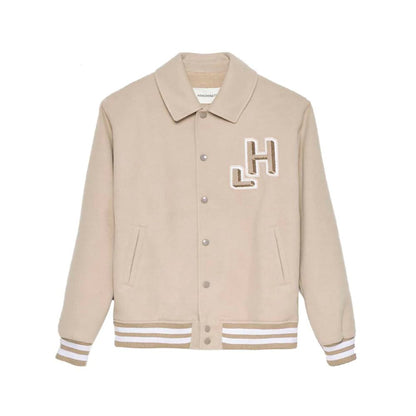 Hinnominate Chic Hazelnut Beige Bomber Jacket - Collegial Style