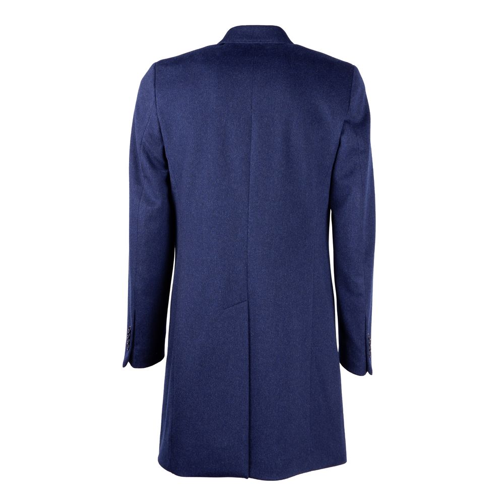 Hergestellt in Italien. Blaue Vergine-Wolljacke