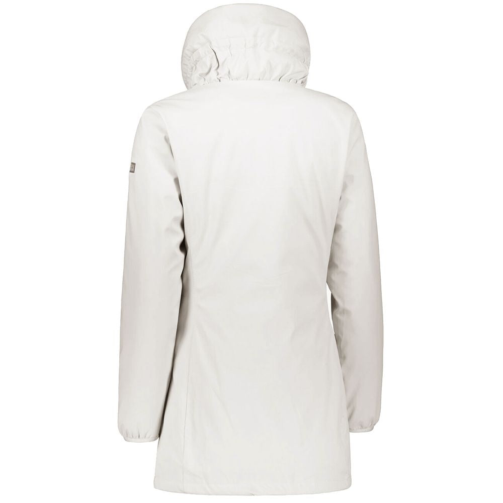 Yes Zee Chic White High Collar Down Jacket