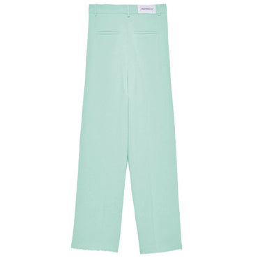 Hinnominate Chic Crepe Straight Trousers in Lush Green