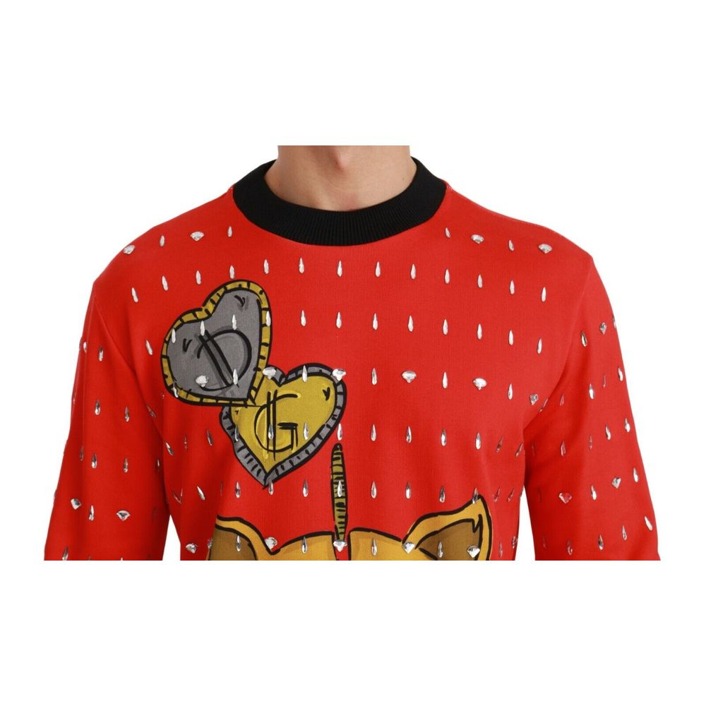 Dolce & Gabbana Crystal Diamond Pig Print Sweater