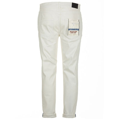 Fred Mello Elegant White Denim Trousers for Men