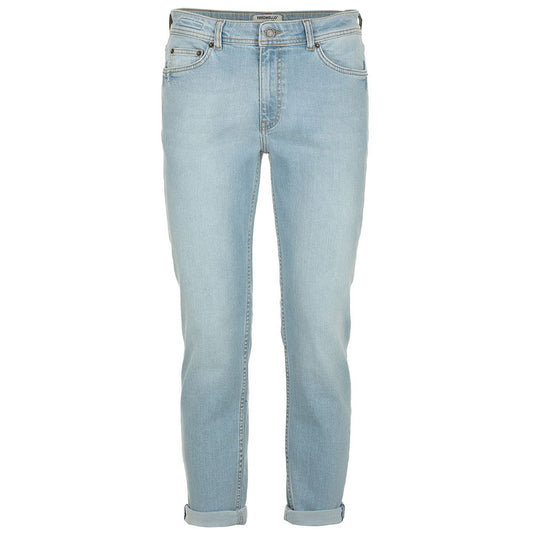 Fred Mello Chic Light Blue Denim with Subtle Stitch Accents