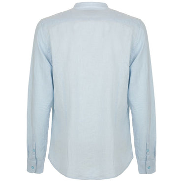 Fred Mello Chic Mandarin Collar Linen-Cotton Shirt