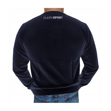 Plein Sport Blauer Baumwollpullover