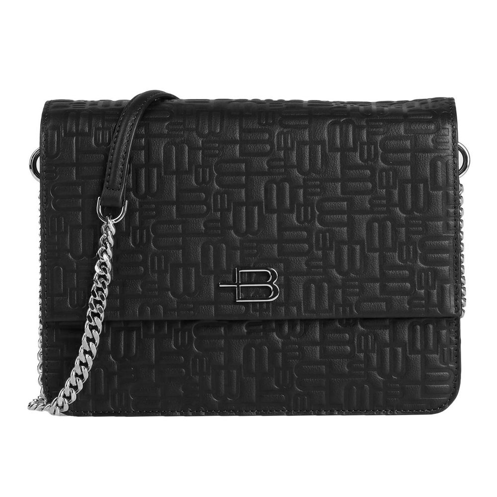 Baldinini Trend Elegant Calfskin Shoulder Bag with Chain Strap