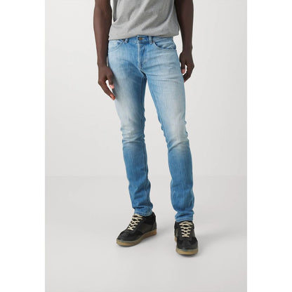 Dondup Sleek Light Blue Stretch Denim for Men