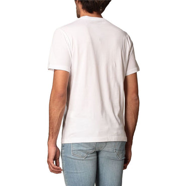 Refrigiwear Crisp White Cotton Tee with Logo Print