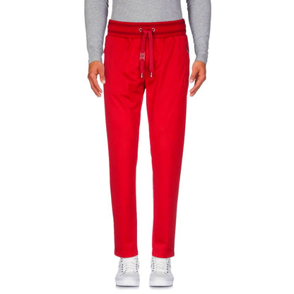 Dolce & Gabbana Elevate Your Style with Elite Pink Technical Tracksuit Trousers