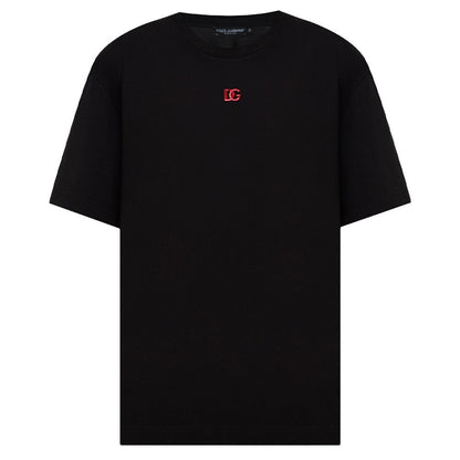 Dolce & Gabbana Black Cotton T-Shirt