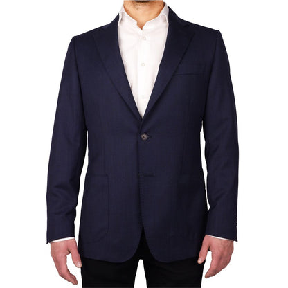 Made in Italy Blue Wool Vergine Blazer