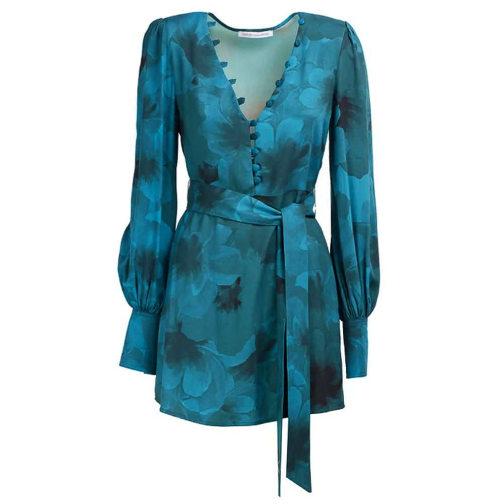 Mar De Margaritas Blue Viscose Dress