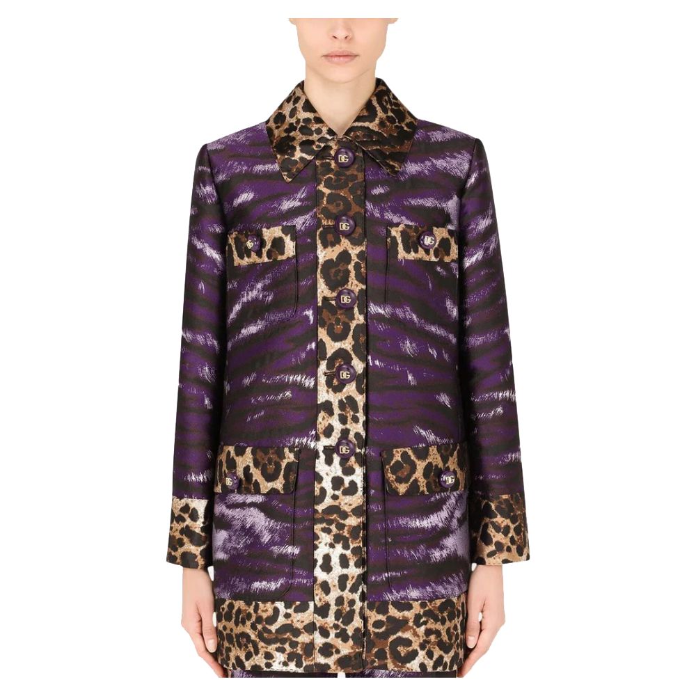 Dolce & Gabbana Purple Polyester Jackets & Coat