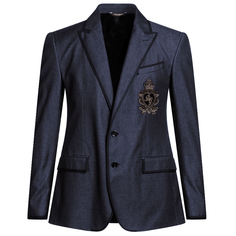 Dolce & Gabbana Blue Cotton Blazer