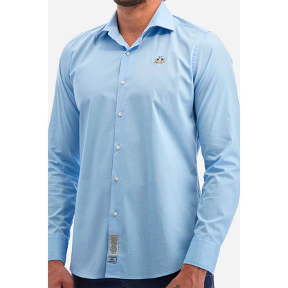 La Martina Light Blue Cotton Shirt