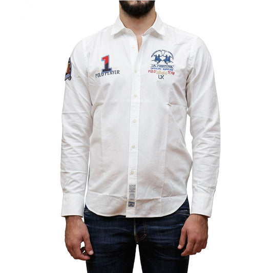 La Martina White Cotton Shirt