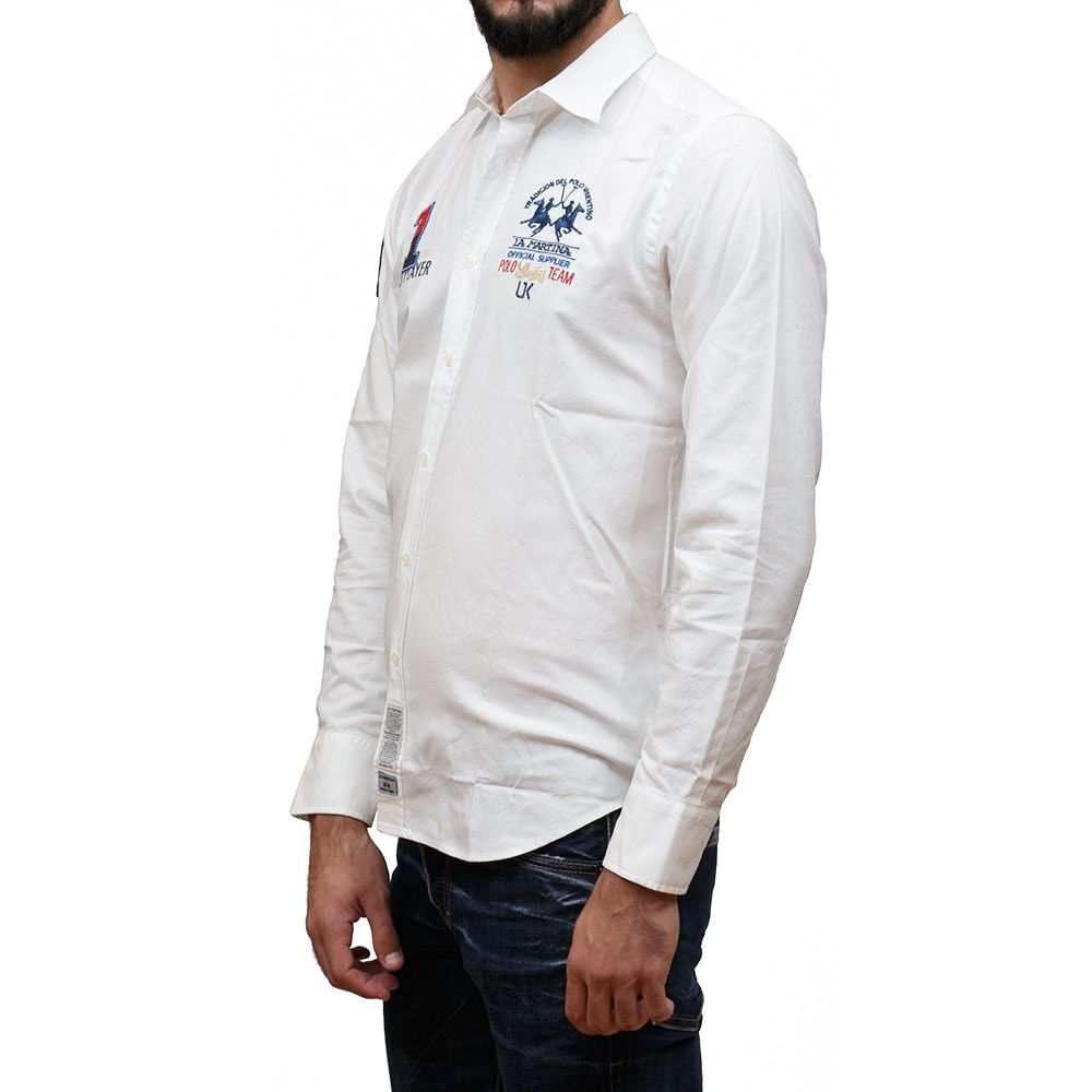 La Martina White Cotton Shirt