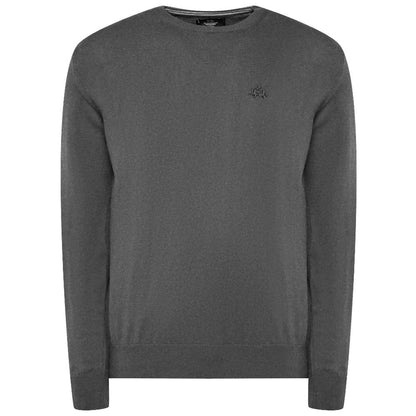 La Martina Gray Cotton Sweater