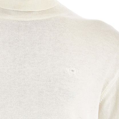 La Martina White Cotton Sweater