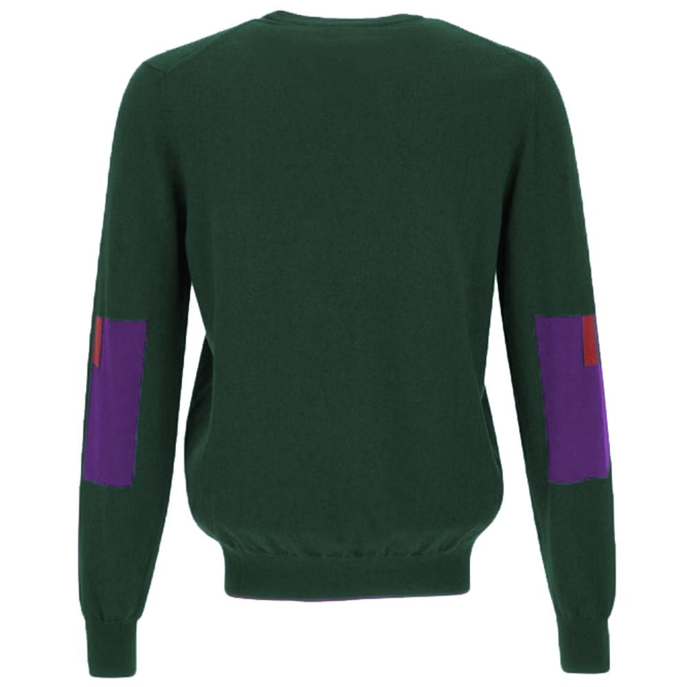 La Martina Green Cotton Sweater