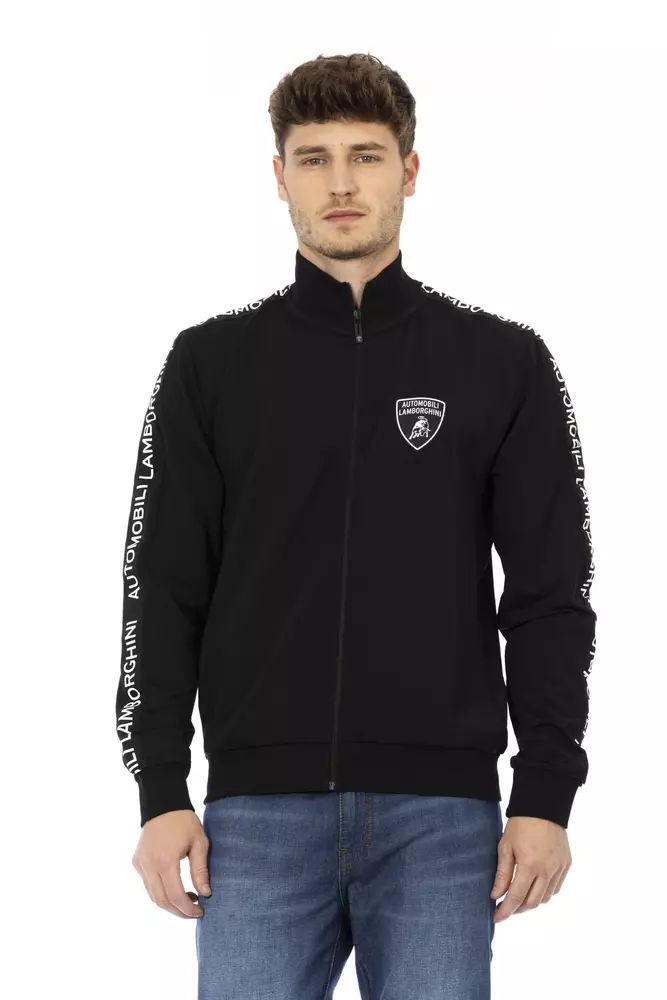 Automobili Lamborghini Sleek Zippered Sweatshirt with Shield Logo