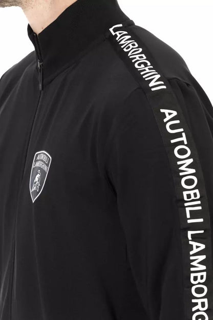 Automobili Lamborghini Sleek Zippered Sweatshirt with Shield Logo