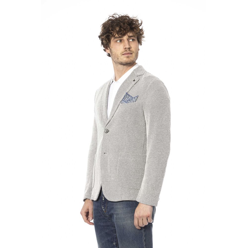 Distretto12 Beige Cotton Blend Classic Jacket