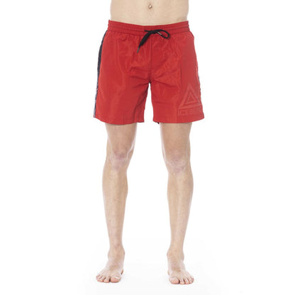 Iceberg Red Polyester Swimwear