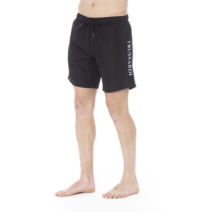 Trussardi Beachwear Black Polyester Swimwear