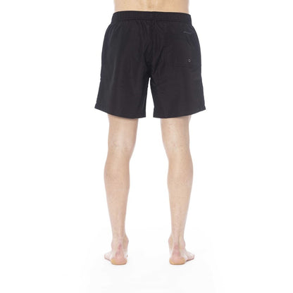 Trussardi Beachwear Black Polyester Swimwear