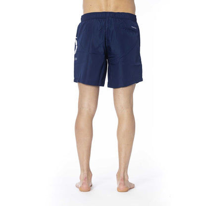 Trussardi Beachwear Blue Polyester Swimwear