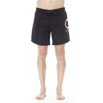 Trussardi Beachwear Black Polyester Swimwear