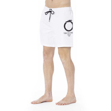 Trussardi Beachwear White Polyester Swimwear