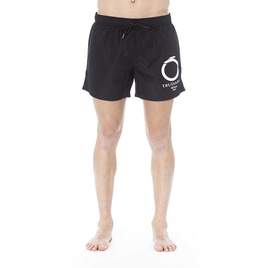 Trussardi Beachwear Black Polyester Swimwear