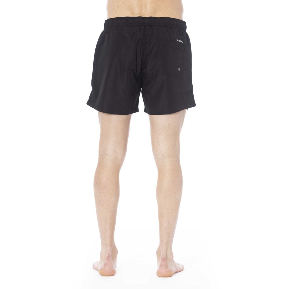 Trussardi Beachwear Black Polyester Swimwear