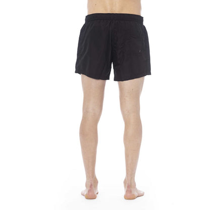 Trussardi Beachwear Black Polyester Swimwear