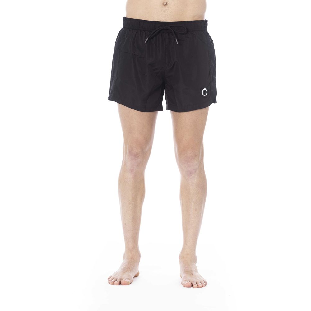 Trussardi Beachwear Black Polyester Swimwear