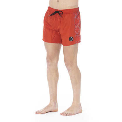 Trussardi Beachwear Red Polyester Swimwear