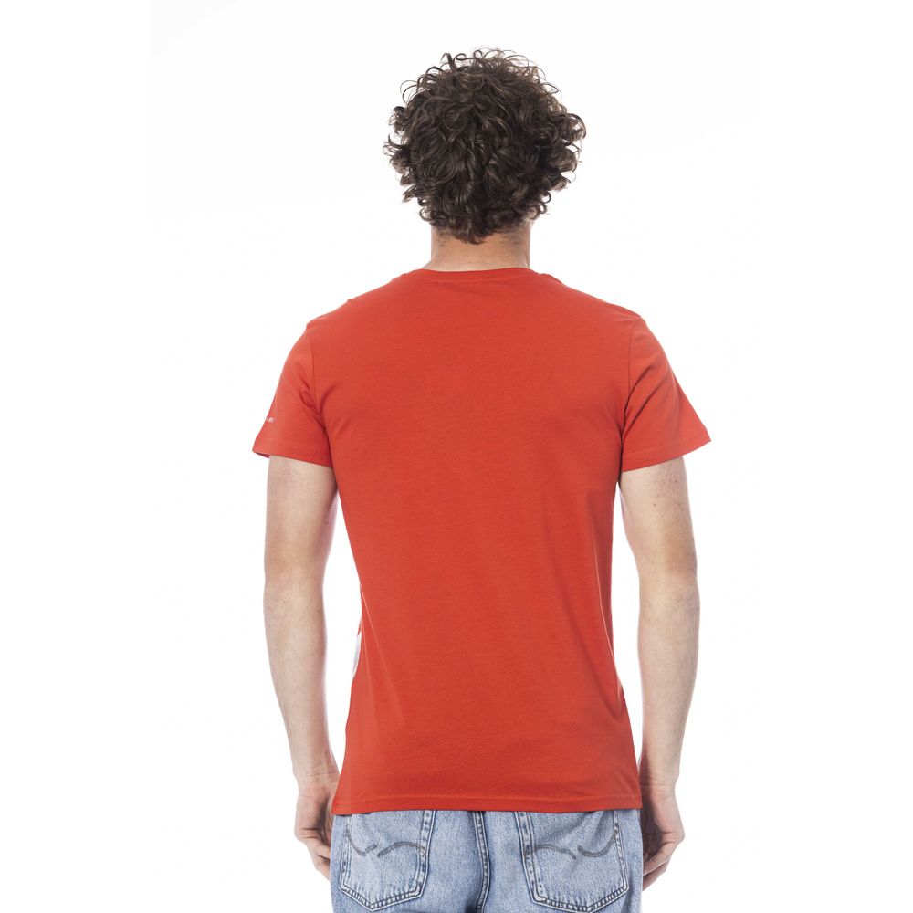 Trussardi Beachwear Red Cotton T-Shirt