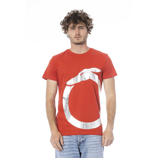 Trussardi Beachwear Red Cotton T-Shirt