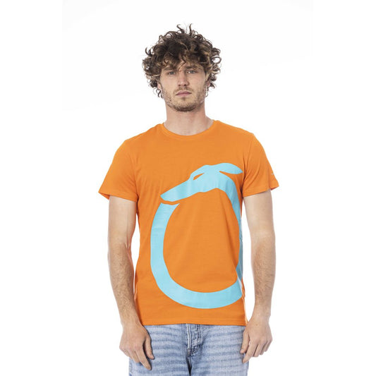 Trussardi Beachwear Orange Cotton T-Shirt