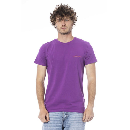 Trussardi Beachwear Purple Cotton T-Shirt