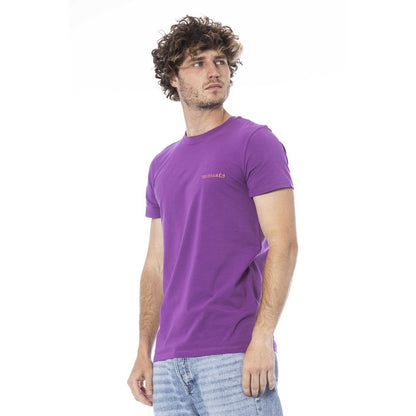 Trussardi Beachwear Purple Cotton T-Shirt