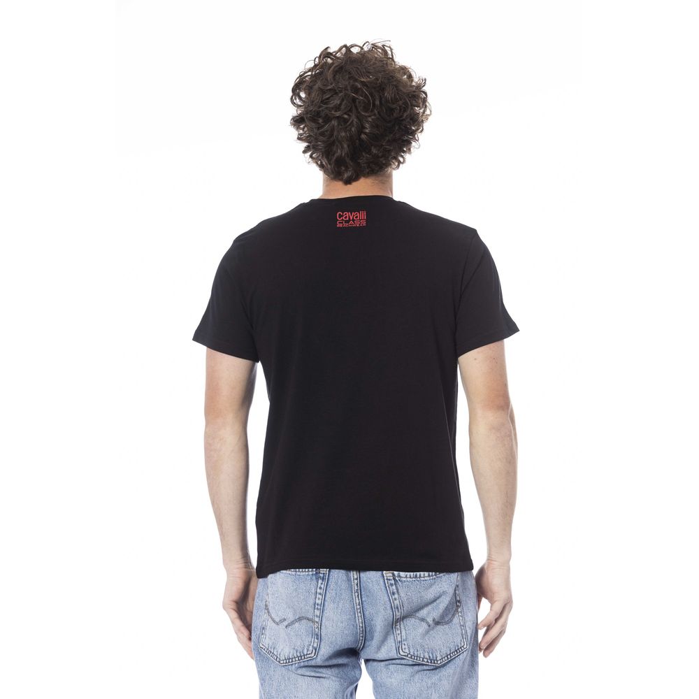 Cavalli Class Black Cotton T-Shirt